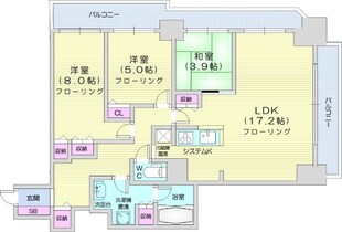 知事公館前タワーレジデンスの物件間取画像